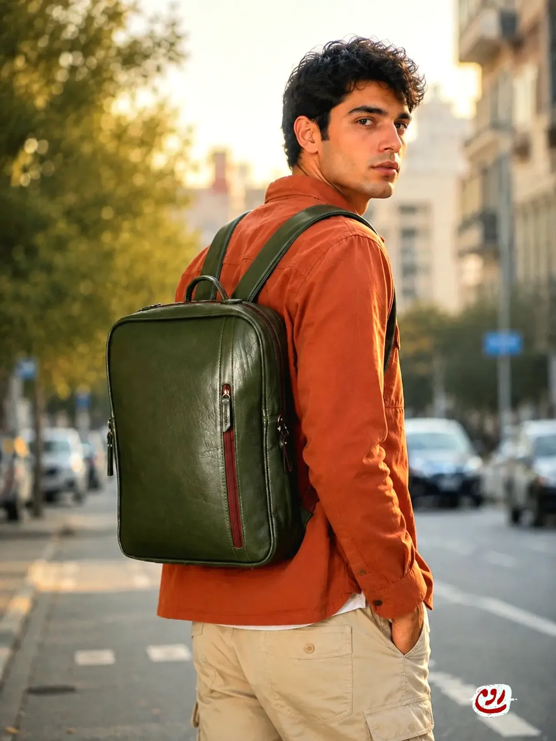 کوله چرم رومی مدل کویر
