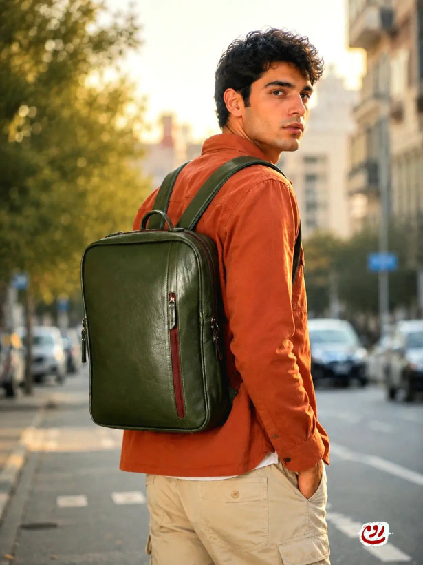 کوله چرم رومی مدل کویر